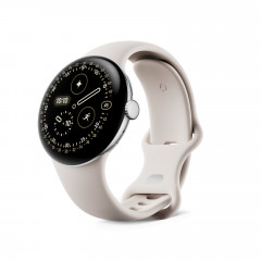 GOOGLE Pixel Watch 4 41 LTE Smartwatch Fluorelastomer, 130-215, Porcelain