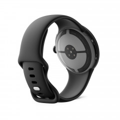 GOOGLE Pixel Watch 5 45mm LTE Obsidian + Aluminiumgehäuse in Matte Black Smartwatch Kautschuk, 150-215 mm, Obsidian
