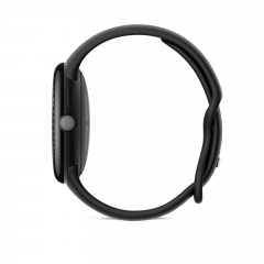GOOGLE Pixel Watch 5 45mm LTE Obsidian + Aluminiumgehäuse in Matte Black Smartwatch Kautschuk, 150-215 mm, Obsidian