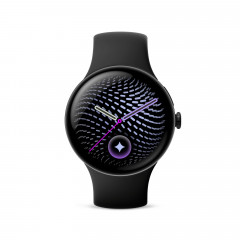 GOOGLE Pixel Watch 5 45mm LTE Obsidian + Aluminiumgehäuse in Matte Black Smartwatch Kautschuk, 150-215 mm, Obsidian