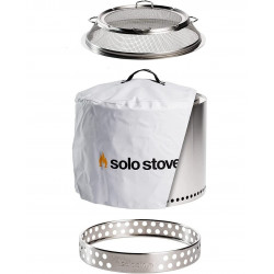 SOLO STOVE BONFIRE Outdoor-Kamin aus Edelstahl, raucharm mit Funkschutz Feuerschale, Silber SOLO STOVE BONFIRE Outdoor-Kamin aus Edelstahl, raucharm mit Funkschutz Feuerschale, Silber