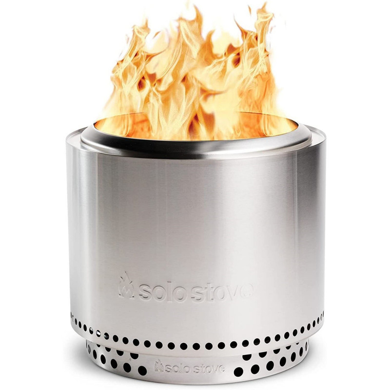 SOLO STOVE BONFIRE Outdoor-Kamin aus Edelstahl, raucharm Feuerschale, Silber