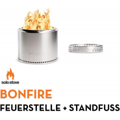 SOLO STOVE BONFIRE Outdoor-Kamin aus Edelstahl, raucharm Feuerschale, Silber