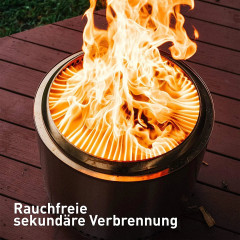 SOLO STOVE BONFIRE Outdoor-Kamin aus Edelstahl, raucharm Feuerschale, Silber