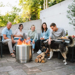SOLO STOVE BONFIRE Outdoor-Kamin aus Edelstahl, raucharm Feuerschale, Silber