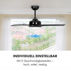 Klarstein Figo Deckenventilator 2-in-1 mit Deckenleuchte Ø 132 cm