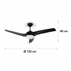 Klarstein Figo Deckenventilator 2-in-1 mit Deckenleuchte Ø 132 cm