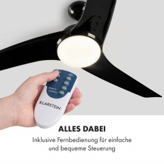 Klarstein Figo Deckenventilator 2-in-1 mit Deckenleuchte Ø 132 cm