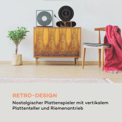 Verticalo SE DAB Retro-Plattenspieler DAB+ UKW-Tuner USB BT AUX holz