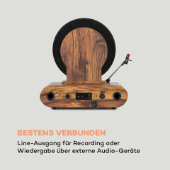 Verticalo SE DAB Retro-Plattenspieler DAB+ UKW-Tuner USB BT AUX holz