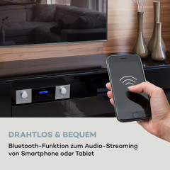 AMP-4000 DAB Hifi-Stereo-Verstärker DAB+-Radio USB Fernbedienung LED-Display