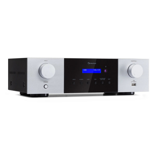 AMP-4000 DAB Hifi-Stereo-Verstärker DAB+-Radio USB Fernbedienung LED-Display