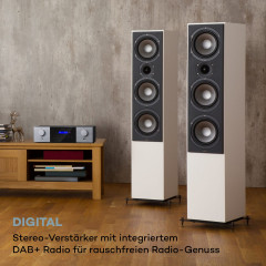 AMP-4000 DAB Hifi-Stereo-Verstärker DAB+-Radio USB Fernbedienung LED-Display