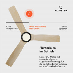 Fiji Flow 2-in-1-Deckenventilator 132 cm LED Fernbedienung App-Steuerung 2 Laufrichtungen dimmbar