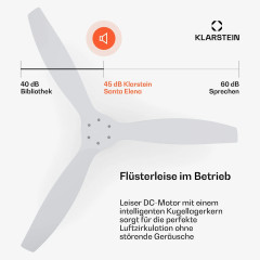 Santa Elena Smart Deckenventilator 52 | 10260m³/h | 6 Geschwindigkeiten | Fernbedienung | Smart