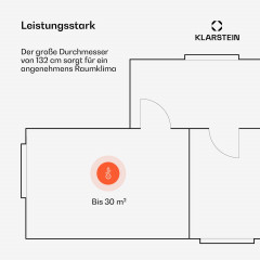 Santa Elena Smart Deckenventilator 52 | 10260m³/h | 6 Geschwindigkeiten | Fernbedienung | Smart