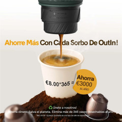 Outin Mino Tragbare Kaffeemaschine Space Grey