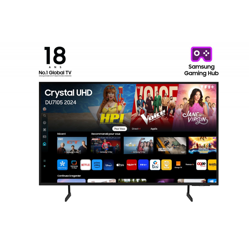 SAMSUNG DU7105 TU55DU7105K Fernseher (Flat, 55 Zoll / 139,70 cm, UHD 4K, SMART TV)