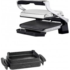 Tefal Optigrill XL Elektro Kontaktgrill Automatische Temperaturanpassung Edelstahl (gebürstet), Schwarz