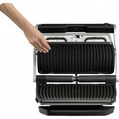 Tefal Optigrill XL Elektro Kontaktgrill Automatische Temperaturanpassung Edelstahl (gebürstet), Schwarz