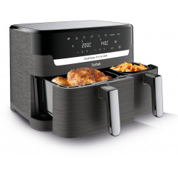 Tefal Heißluftfritteuse »Dual Easy Fry & Grill EY905B« 2700 W Doppelkammer, inkl. Grillplatten
