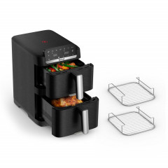 TEFAL EY7568 Easy Fry Crispy Stack Doppelkammer- Heißluftfritteuse