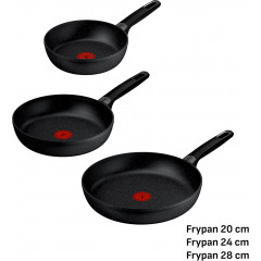 Tefal Pfannen-Set »Excell'Cook« Aluminium Set, je 1 Pfanne 20/24/28 cm, 3 tlg. leistungsstarke Antihaftbeschichtung, Induktion, metallspatelsicher