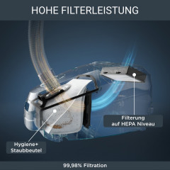 Rowenta Bodenstaubsauger »Green Force Max, extreme Reinigungskraft, hygienischer Beutelwechsel« 900 W mit Beutel 99,98% Filtration, aus recyceltem Kunststoff, RO4933