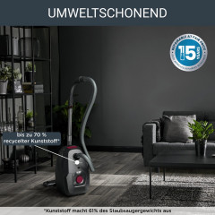 Rowenta Bodenstaubsauger »Green Force Max, extreme Reinigungskraft, hygienischer Beutelwechsel« 900 W mit Beutel 99,98% Filtration, aus recyceltem Kunststoff, RO4933
