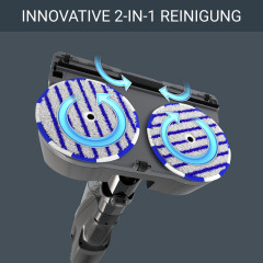 Rowenta Nass-Trocken-Sauger »X-Combo, 2-in-1 Staubsaugen und rotierendes Wischen gleichzeitig« hohe Saugkraft, drei Reinigungsmodi, starker 21,6 V Akku, GZ3038