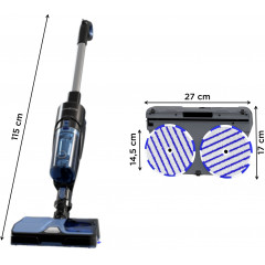 Rowenta Nass-Trocken-Sauger »X-Combo, 2-in-1 Staubsaugen und rotierendes Wischen gleichzeitig« hohe Saugkraft, drei Reinigungsmodi, starker 21,6 V Akku, GZ3038