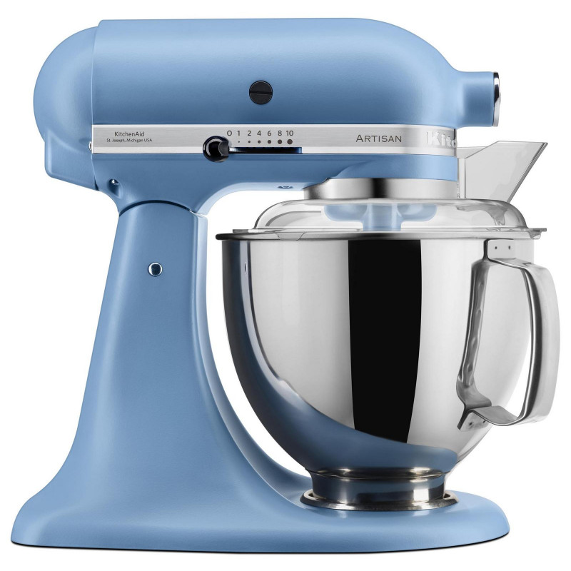 KITCHENAID 5KSM175PSEVB ARTISAN VELVET BLUE Küchenmaschine Vintage Blue (Rührschüsselkapazität: 4,8 l, 300 Watt)