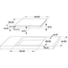 GORENJE ECD 643 BX Glaskeramik (600 mm breit, 4 Kochfelder)