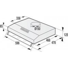 GORENJE WHU 629 AX/M, Dunstabzugshaube (596 mm breit, 468 mm tief)