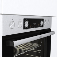 GORENJE STEEL SET 4 (BCS6737E06X+ECD634X), Einbauherdset (Glaskeramik-Kochfeld, A, 77 l)