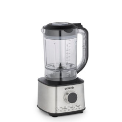GORENJE SBR1500 E Kompakt-Küchenmaschine Silber/Schwarz (Rührschüsselkapazität: 2 l, 1500 Watt)