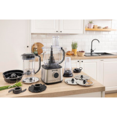 GORENJE SBR1500 E Kompakt-Küchenmaschine Silber/Schwarz (Rührschüsselkapazität: 2 l, 1500 Watt)