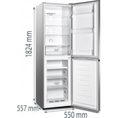 Gorenje NRK418DCS4 Kühl-Gefrierkombination 182.4 cm Höhe EEK D Silber