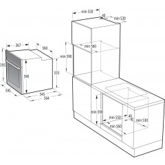 GORENJE BLACK INDUCTION SET 2 (BOS6737E06BG+GI6401BSC), Backofenset (Induktion, A, 77 l)