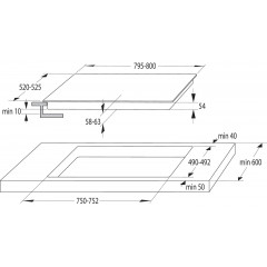 GORENJE GI8421BX I Induktions-Kochfeld (795 mm breit, 4 Kochzonen)