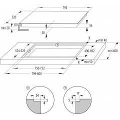 GORENJE GI8421BX I Induktions-Kochfeld (795 mm breit, 4 Kochzonen)