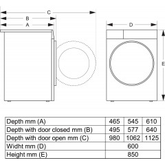 GORENJE WPNEI 74SA1TS Waschmaschine (7 kg, 1400 U/Min., A)