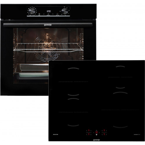 GORENJE Backofen-Set »BOP6737E02BK« mit Teleskopauszug nachrüstbar Pyrolyse-Selbstreinigung 2 Stk. tlg. Pyrolyse: Selbstreinigung durch hohe Hitze ohne Chemie