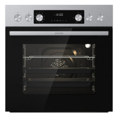 GORENJE Steel Heißluft Set (Einbauherd BCA6737AO5X und Kochfeld ECDA643SC) , Einbauherdset (Glaskeramik, A, 73 l)