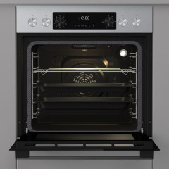 GORENJE Steel Heißluft Set (Einbauherd BCA6737AO5X und Kochfeld ECDA643SC) , Einbauherdset (Glaskeramik, A, 73 l)