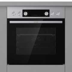 GORENJE Steel Heißluft Set (Einbauherd BCA6737AO5X und Kochfeld ECDA643SC) , Einbauherdset (Glaskeramik, A, 73 l)