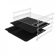 GORENJE Steel Heißluft Set (Einbauherd BCA6737AO5X und Kochfeld ECDA643SC) , Einbauherdset (Glaskeramik, A, 73 l)