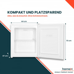 HOMEX FM1015-W Gefrierschrank (E, 510 mm hoch)