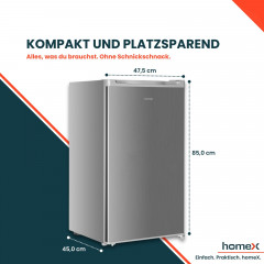 HOMEX FS1016-S Gefrierschrank (E, 850 mm hoch)