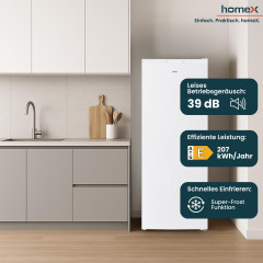 HOMEX FSN1611E-W Gefrierschrank (E, 1430 mm hoch)